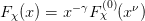 F  (x) = x−γF (0)(xν)
  χ           χ  