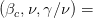 (βc,ν,γ ∕ν) =  