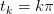 tk = k π  