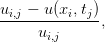 ui,j-−-u(xi,tj)
     ui,j      ,  