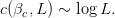 c(βc,L ) ∼ log L.
