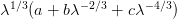 λ1∕3(a + bλ −2∕3 + cλ −4∕3)  