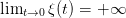 limt→0 ξ(t) = + ∞ 