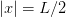 |x | = L ∕2  