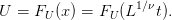 U  = FU (x) = FU (L1 ∕νt).
