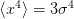 ⟨x4⟩ = 3σ4   