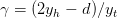 γ = (2yh − d)∕yt  