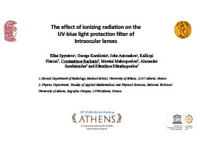 The effect of ionizing radiation on the UV-blue light protection filter of Intraocular lenses